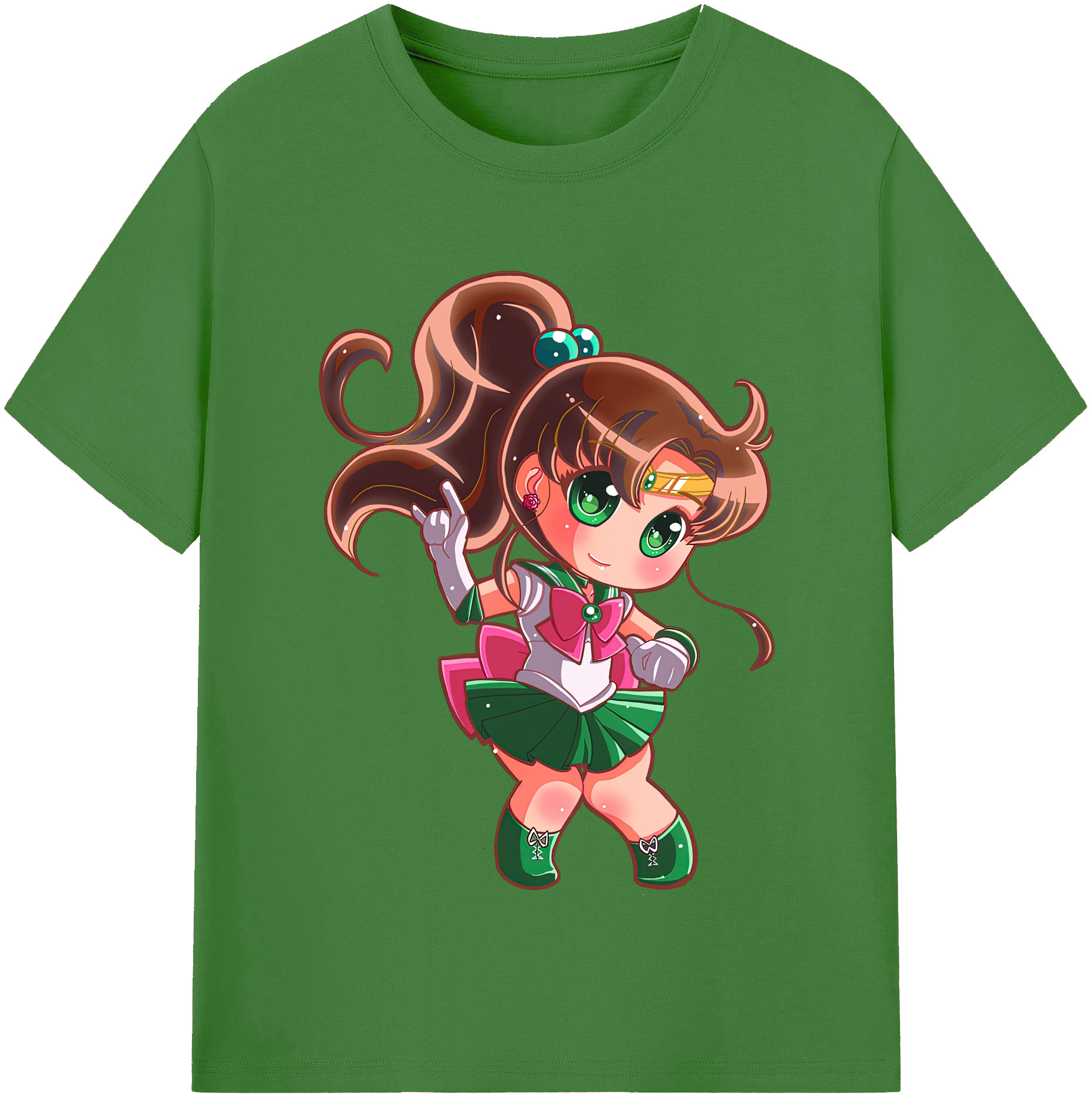 （画像用） 美少女戦士セーラームーン 木野 まこと きの まこと Sailor Moon Kino Makoto （セーラージュピター；Sailor Jupiter） レディースカジュアルプリントTシャツ（綿100％）